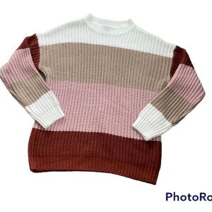 Zesica knit block sweater size S